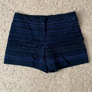 Beautifully embroidered dark blue cotton shorts!